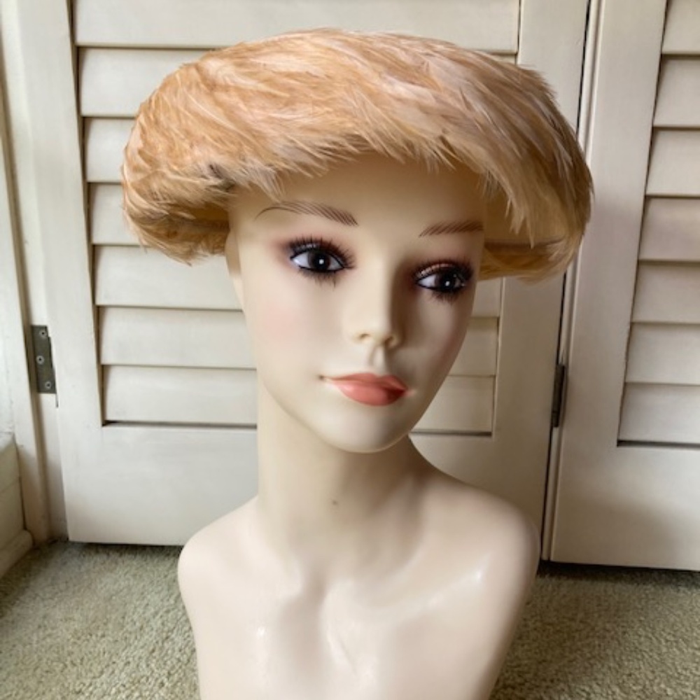 1950's Feather Hat With Net Crown